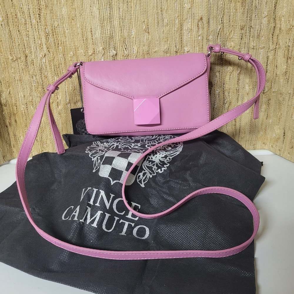 Vince Camuto Leather Crossbody Handbag Women's Lefto Pink w/Dustbag